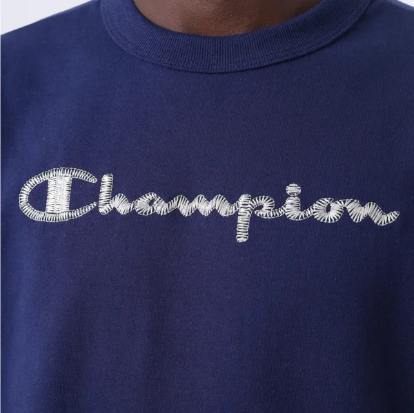GT220B Y08069RTC-4-006 CAMISETA CHAMPION HERITAGE SCRIPT RUST AZUL