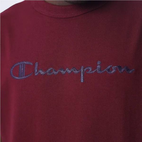 GT220B Y08069RTC-4-180 CAMISETA CHAMPION HERITAGE SCRIPT RUST VINHO