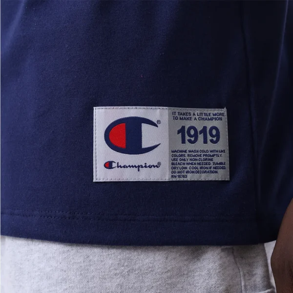 GT220B Y08069RTC-5-006 CAMISETA CHAMPION HERITAGE SCRIPT RUST AZUL