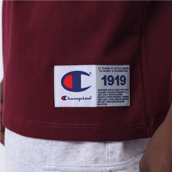 GT220B Y08069RTC-5-180 CAMISETA CHAMPION HERITAGE SCRIPT RUST VINHO