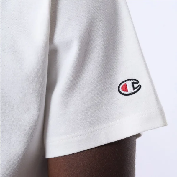 GT220B Y08069RTC-6-089 CAMISETA CHAMPION HERITAGE SCRIPT RUST OFF WHITE