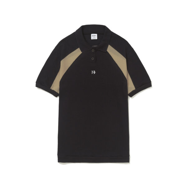 POLO-B-LOGO-FRENTE CAMISETA POLO BARRA CREW B LOGO PRETA