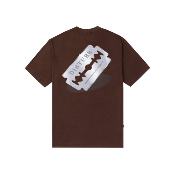 Razorblade Tee in Brown Back CAMISETA DISTURB RAZORBLADE MARROM