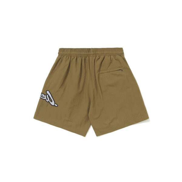 SHORT ASSINATURA VERDE VERSO SHORT BARRA CREW ASSINATURA LOGO VERDE