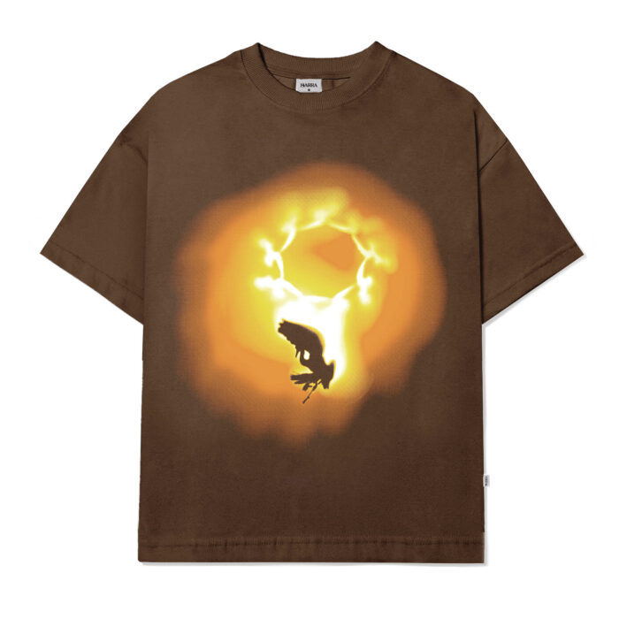 CAMISETA BARRA CREW AHLMA MARROM