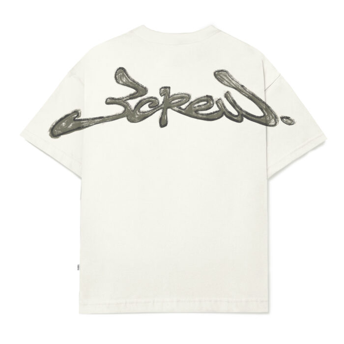 CAMISETA BARRA CREW ASSINATURA LOGO OFF WHITE