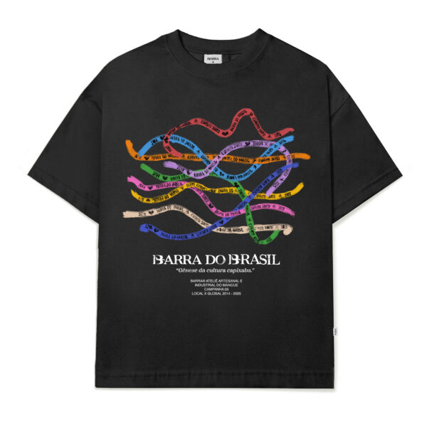 CAMISETA BARRA CREW FE SOUVENIR PRETA