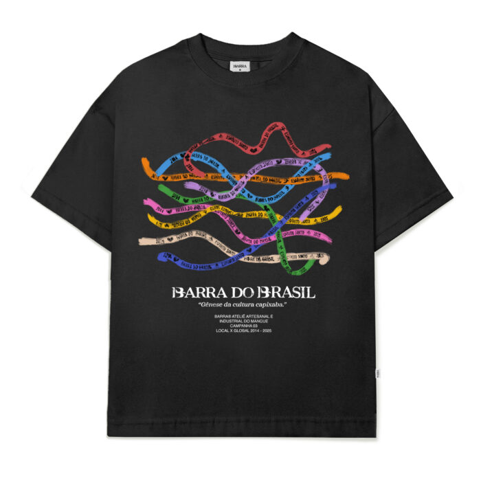 CAMISETA BARRA CREW FE SOUVENIR PRETA