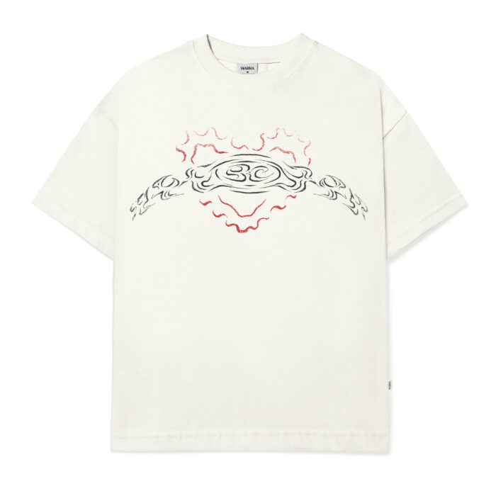 CAMISETA BARRA CREW ICONOGRAFIA OFF WHITE