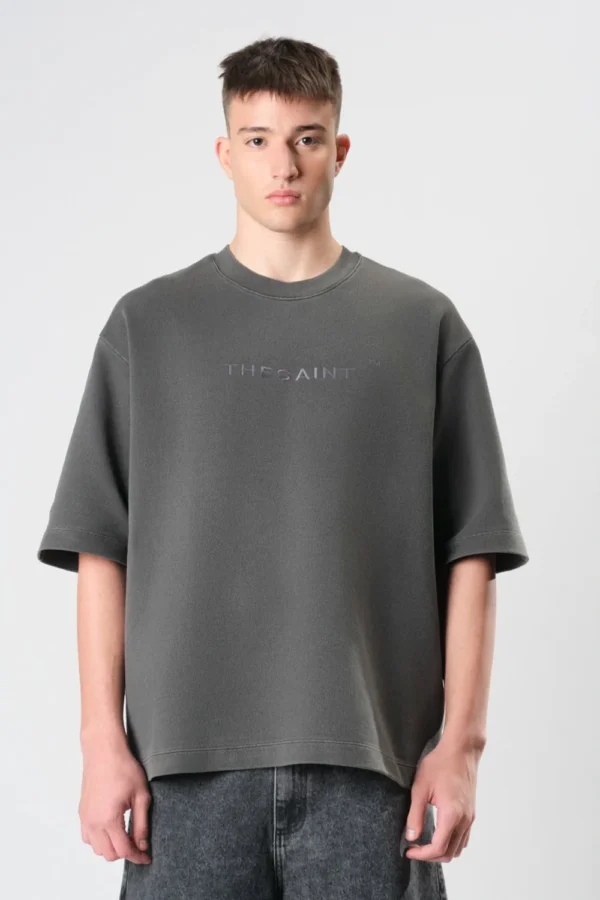 14.02.01.573.002-1 CAMISETA OVERSIZED THE SAINT (UNIQUE) SOLID CINZA