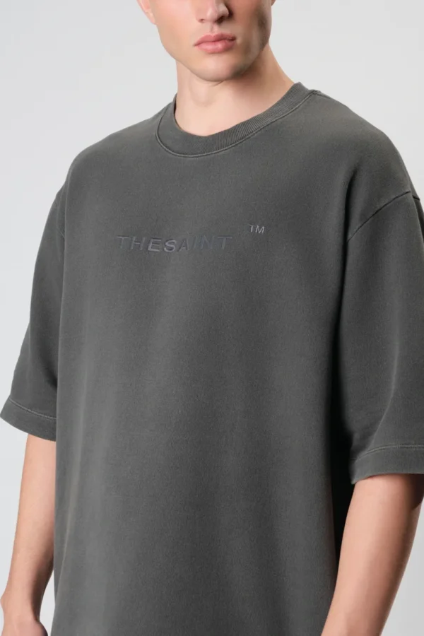 14.02.01.573.002-5 CAMISETA OVERSIZED THE SAINT (UNIQUE) SOLID CINZA