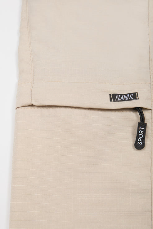 SHORTS CARGO LOGO AREIA WHITE SAND