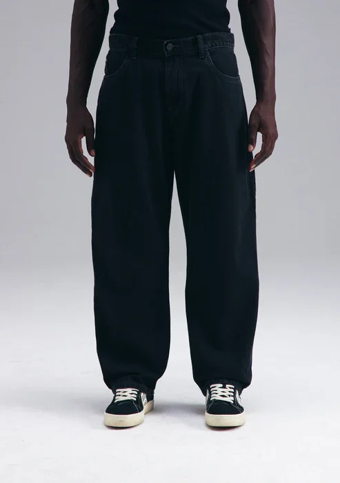 CALÇA BAGGY JEANS PANTS - WASHED BLACK