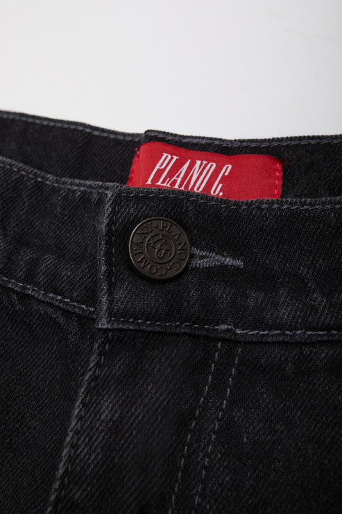CALÇA BAGGY JEANS PANTS - WASHED BLACK