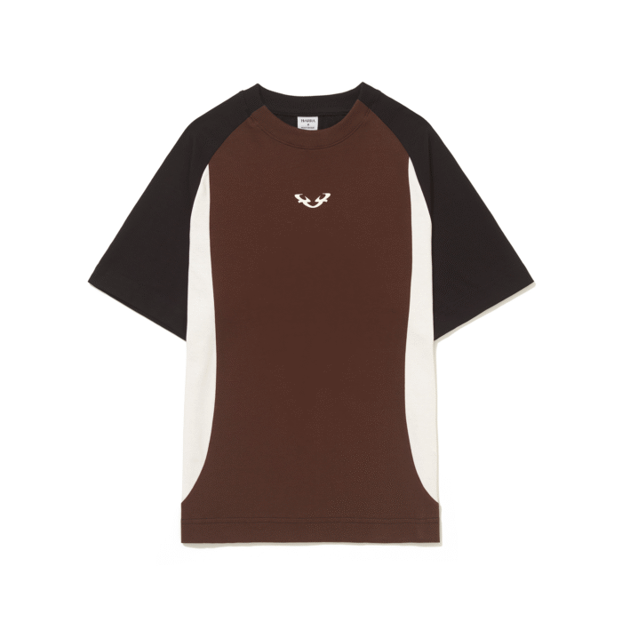 CAMISETA B REFLEXO FRENTE CAMISETA BARRA CREW B REFLEXO MARROM