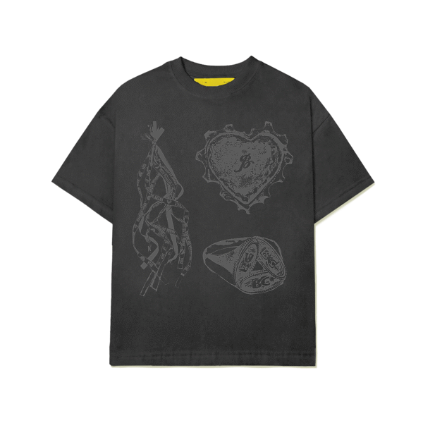 CAMISETA BARRA CREW ICONOGRAFIA ESTONADA GRAFITE