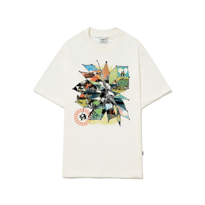 CAMISETA IMAGINARIO OFF WHITE FRENTE CAMISETA BARRA CREW IMAGINARIO OFF WHITE