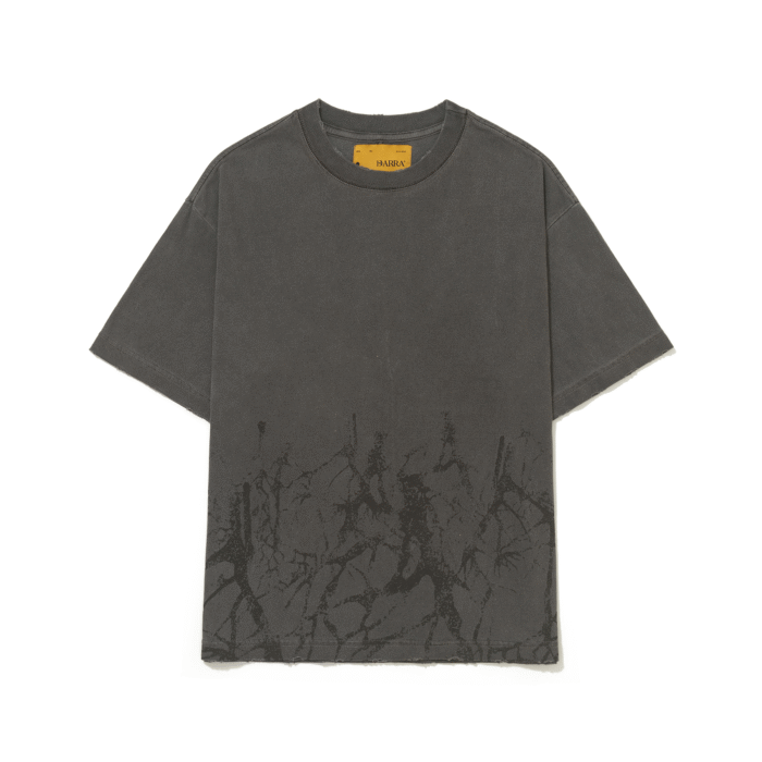 CAMISETA MANGUEZAL GRAFITE ESTONADA FRENTE (1) CAMISETA BARRA CREW MANGUEZAL ESTONADA GRAFITE