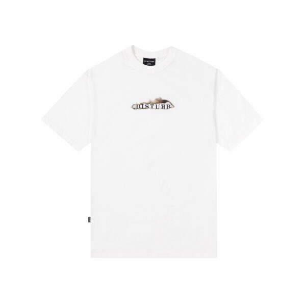 CAMISETA DISTURB LOGO NEWS OFF WHITE
