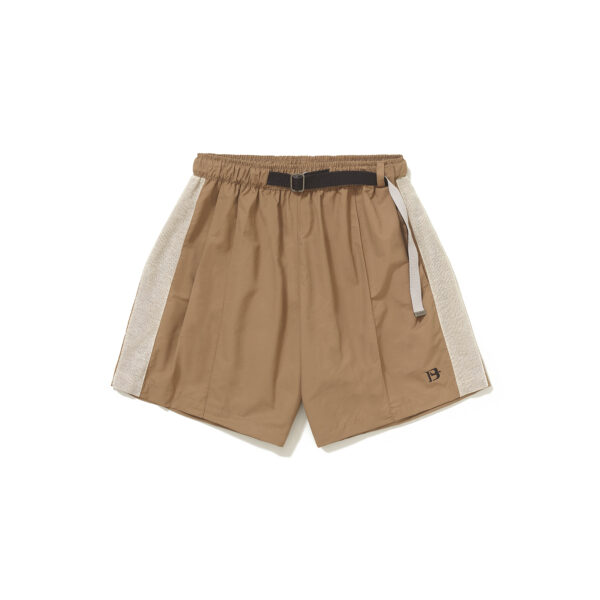 SHORT BARRA CREW B LOGO TEXTURA BEGE
