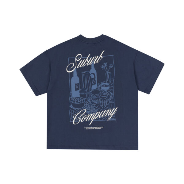 CAMISETA SUBURB COMPANY (BOXY) DINNER MARINHO