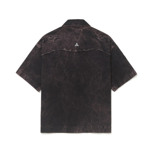 CAMISETA ELO EM COMUM DE ZIPER "GRUNGE" ESTONADA CINZA