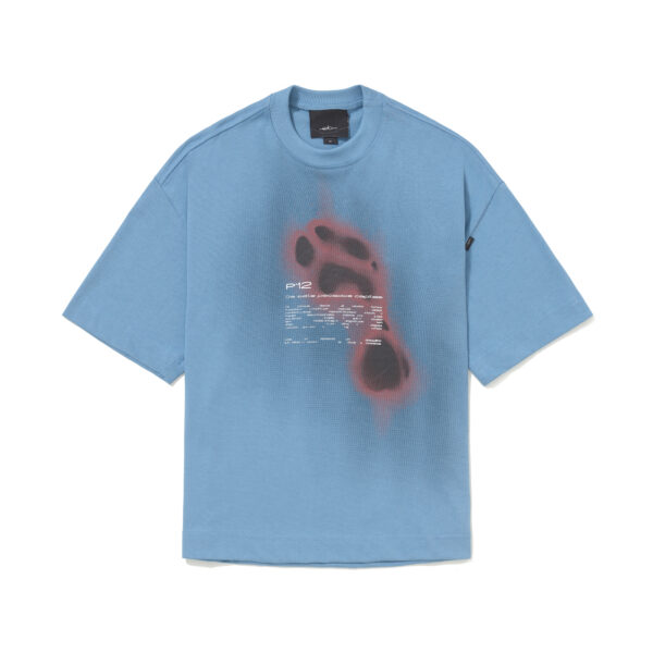 CAMISETA ELO EM COMUM "TEORIA DOS PASSOS" OVER AZUL