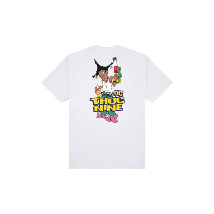 CAMISETA THUG NINE MENACE BRANCA