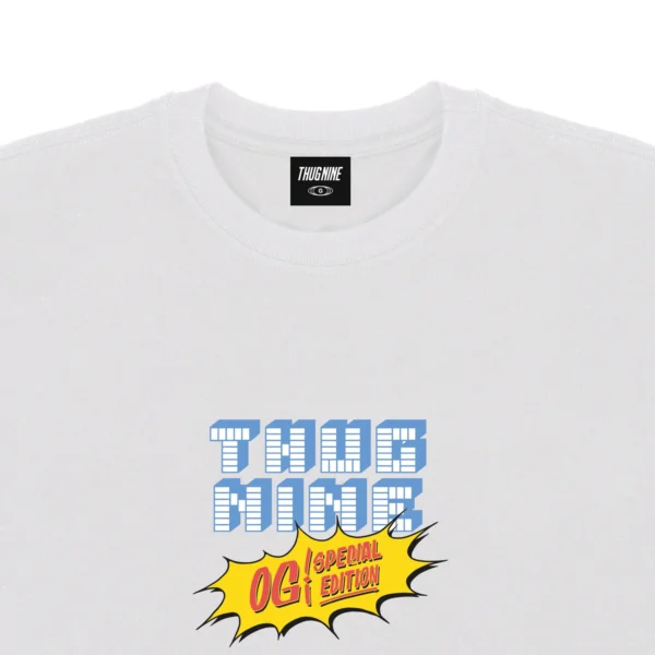 CAMISETA THUG NINE PEZ BRANCA