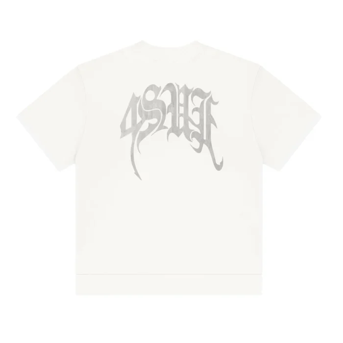 CAMISETA BOXY BARRA DUPLA 4SUF OFF WHITE