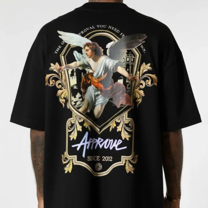 CAMISETA CORE APPROVE ANGEL CITY PRETA