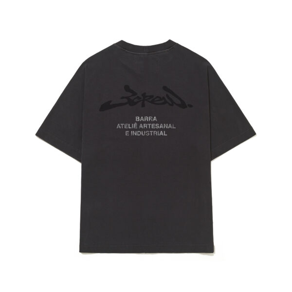 CAMISETA BARRA CREW ASSINATURA ATELIE ESTONADA PRETA