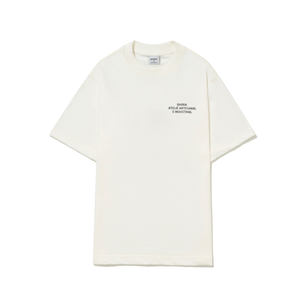 CAMISETA BARRA CREW BARRA ATELIE ESTENCIL OFF WHITE