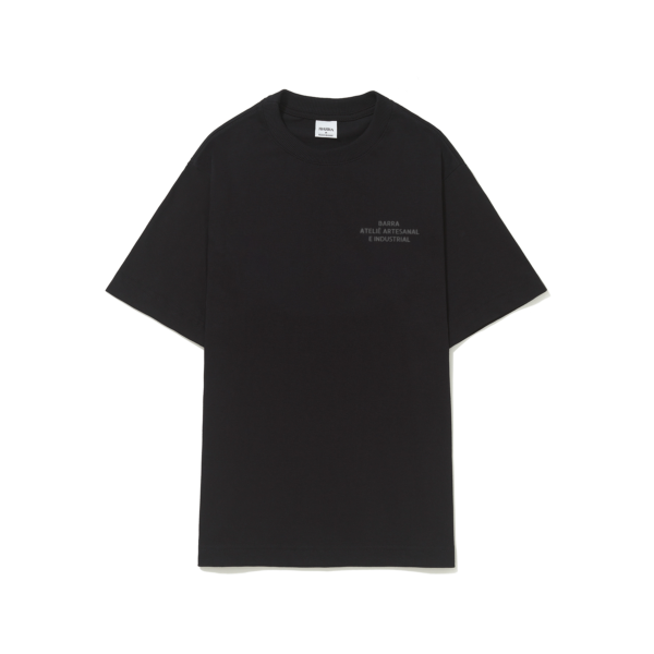 CAMISETA BARRA CREW BARRA ATELIE ESTENCIL PRETA