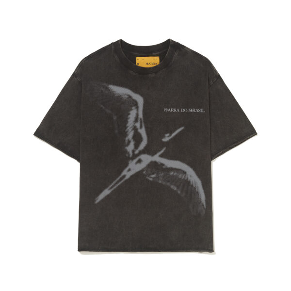 CAMISETA BARRA CREW DESCONSTRUIDA CINZA