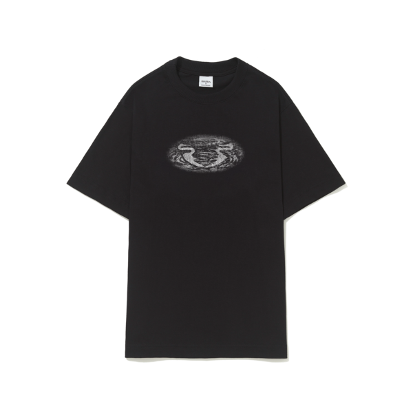 CAMISETA EMBIENTE MANGUE PRETA FRENTE CAMISETA BARRA CREW AMBIENTE MANGUE PRETA