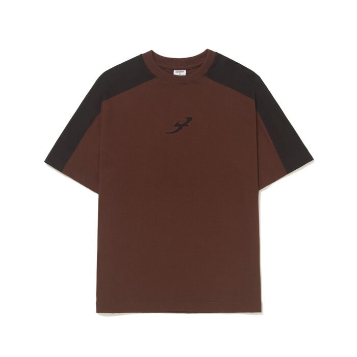 CAMISETA BARRA CREW RECORTADA B GARCA MARROM