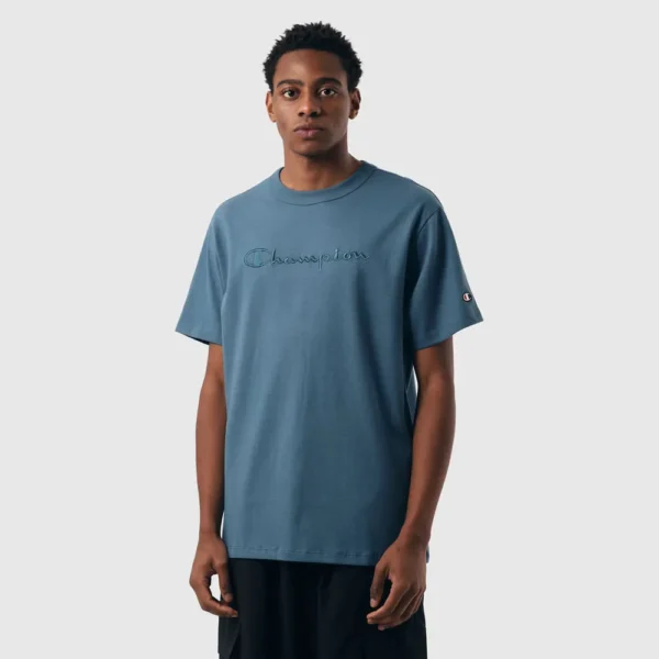 GT220B-124110-1-471 CAMISETA CHAMPION LIFE SCRIPT LOGO EMB