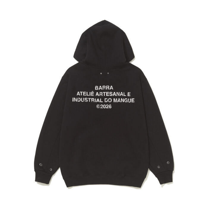 MOLETOM BARRA CREW BARRA ATELIE PRETO