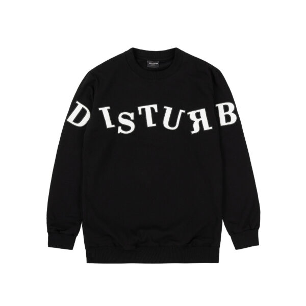 PLAY LOGO CREWNECK PRETO MOLETOM CARECA DISTURB LOGO CREWNECK PRETO