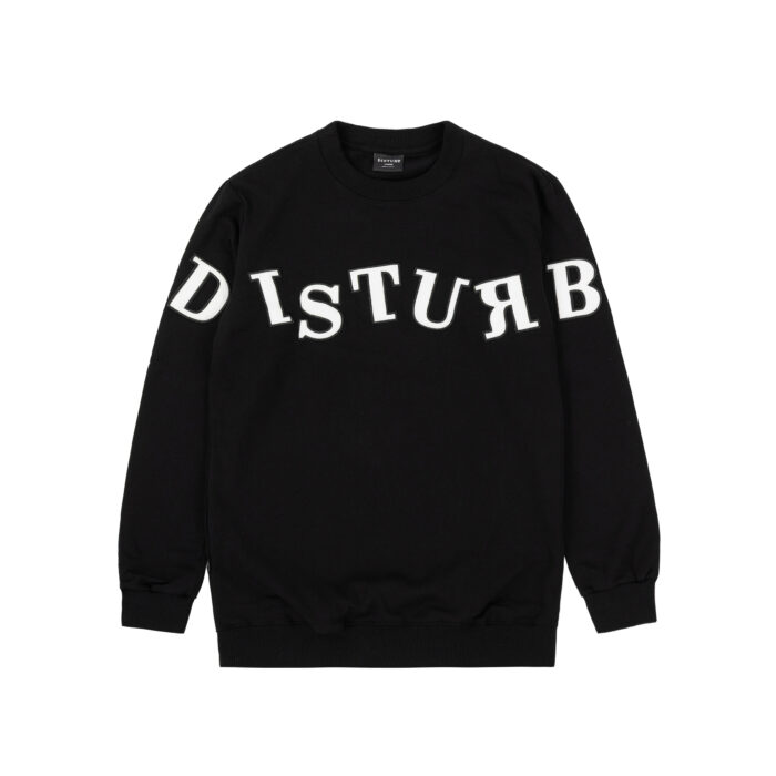 PLAY LOGO CREWNECK PRETO MOLETOM CARECA DISTURB LOGO CREWNECK PRETO