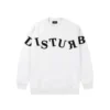 PLAYLOGOCREWNECKBRANCO MOLETOM CARECA DISTURB LOGO CREWNECK BRANCO