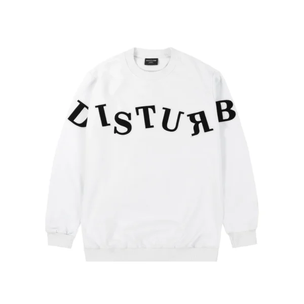 PLAYLOGOCREWNECKBRANCO MOLETOM CARECA DISTURB LOGO CREWNECK BRANCO