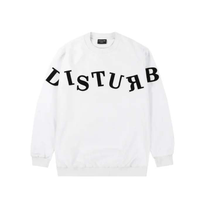 PLAYLOGOCREWNECKBRANCO MOLETOM CARECA DISTURB LOGO CREWNECK BRANCO