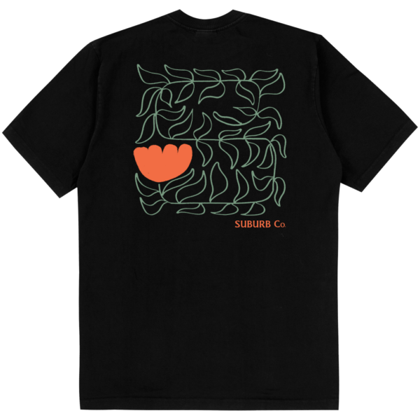 CAMISETA SUBURB COMPANY FLOWER PRETO