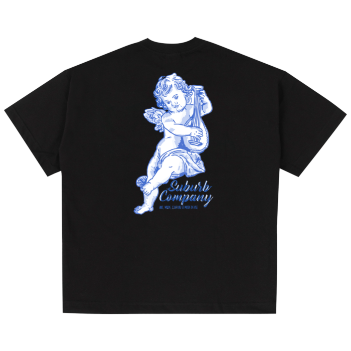 CAMISETA SUBURB COMPANY BOXY SACRED ART PRETO