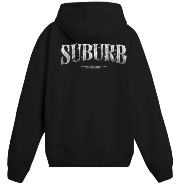 MOLETOM SUBURB COMPANY VINTAGE LOGO PRETA