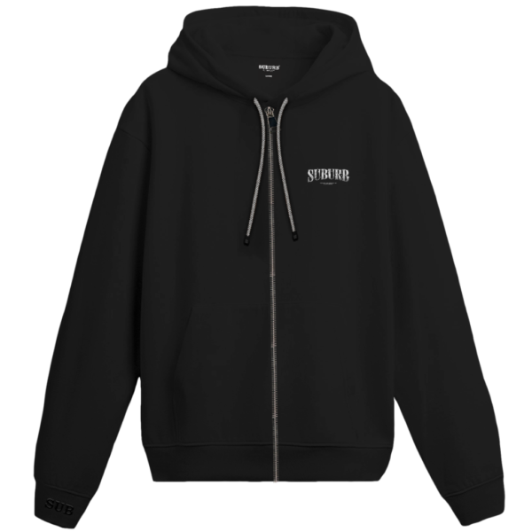 MOLETOM SUBURB COMPANY VINTAGE LOGO PRETA