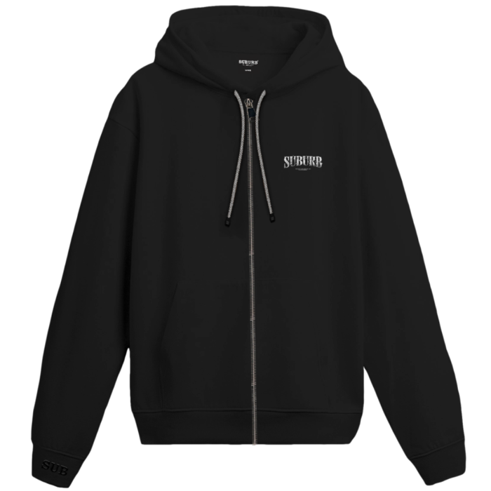 MOLETOM SUBURB COMPANY VINTAGE LOGO PRETA