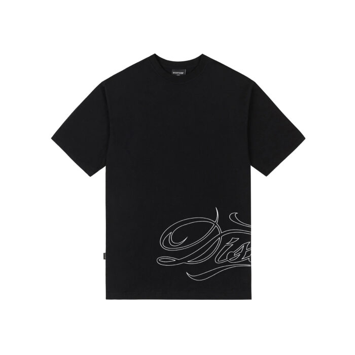 CAMISETA DISTURB SCRIPT PRETA